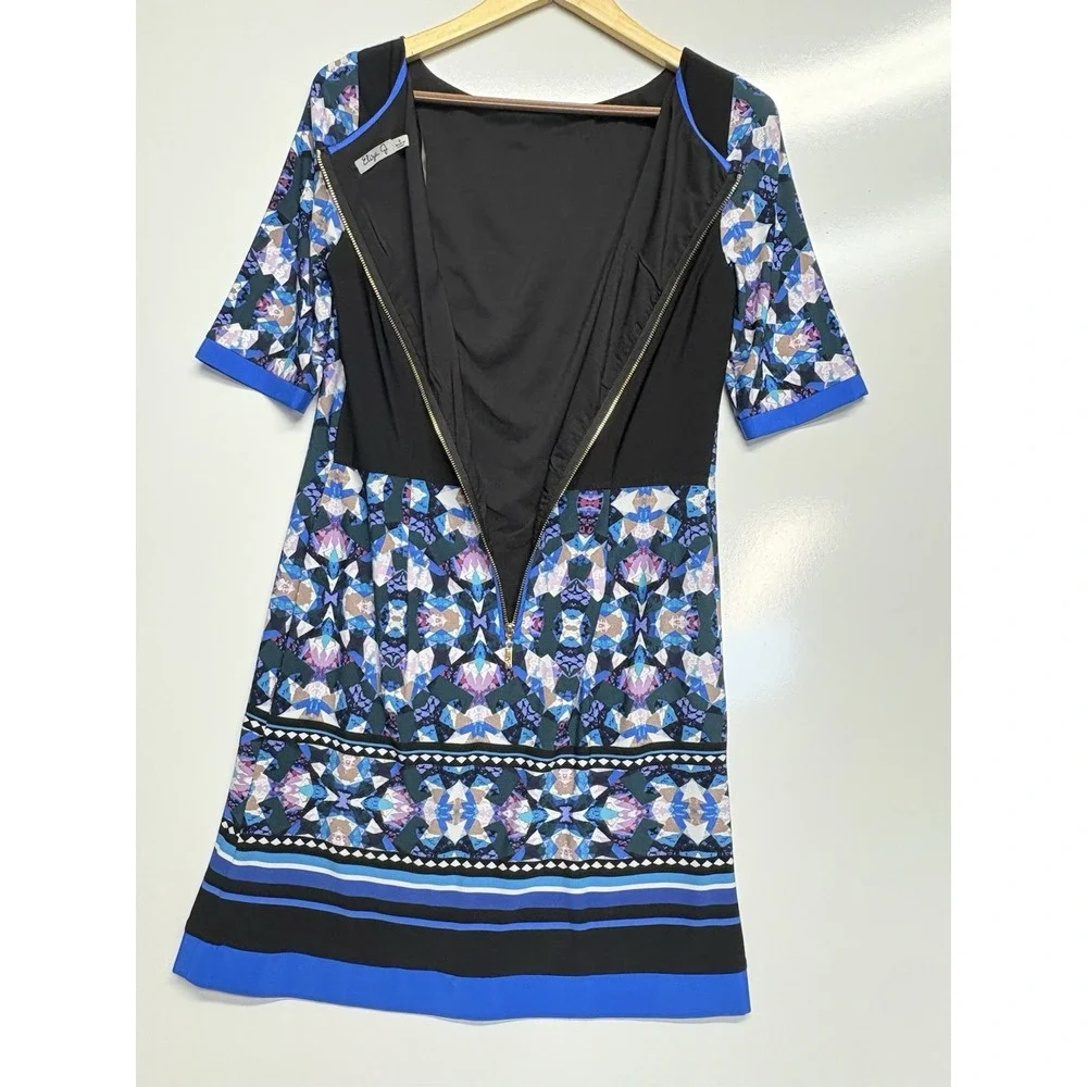 Eliza‎ J. Women Blue Shift Dress Size 8 Stretchy Party Cocktail